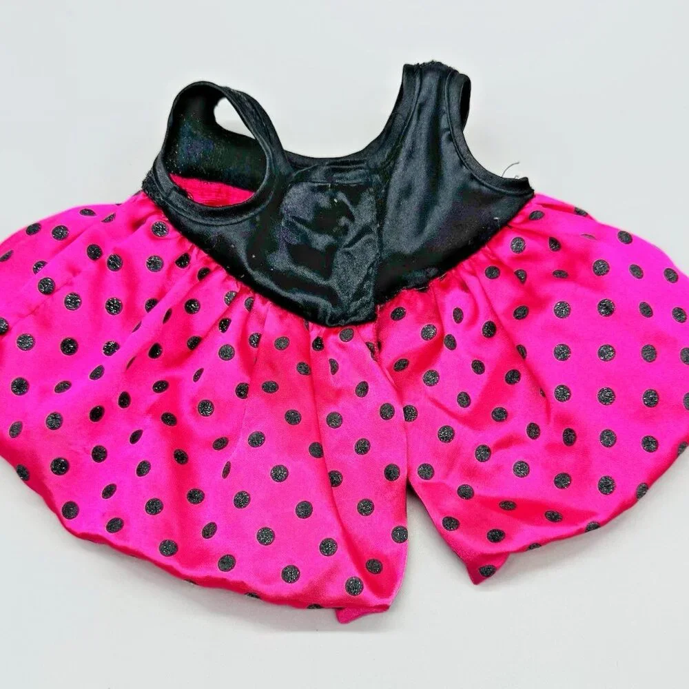 Build a Bear Fancy Pink Black‎ Dresses High Heal Shoes Lot of 2 Dress